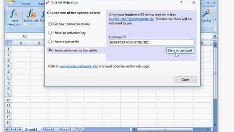 How To get hardware ID of Risk Kit R in Excel and R and VBA