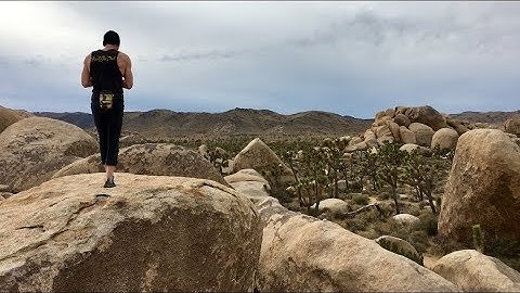 Joshua Tree Bouldering: Satellite Left V3****