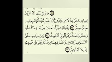 سورة الشورى (ولو بسط الله الرزق لعباده)