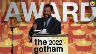 Watch ADAM SANDLER's hilarious Gotham AWARDS Acceptance SPEECH (LOL) Can't stop laughing!