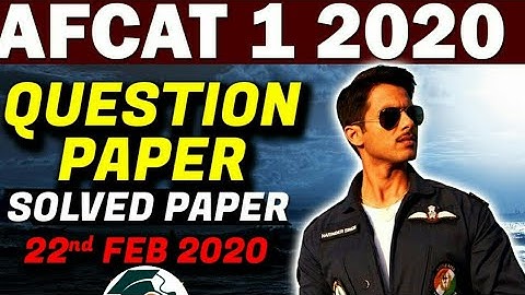 AFCAT 1 2020 - ENGLISH PAPER COMPLETELY SOLVED - By Crack Defence Exam
