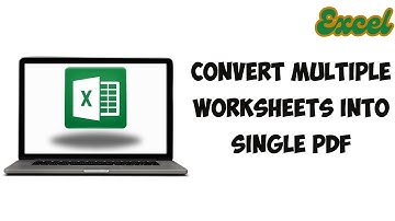 How To Convert Multiple Worksheets Into Single PDF | Workbook Into pdf ⏩