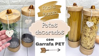 Potes organizadores com Garrafas PET