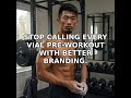 Stop calling every vial pre-workout with better branding.