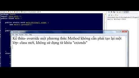 java kế thừa phương thức trong hàm tạo không cần extends. Override...