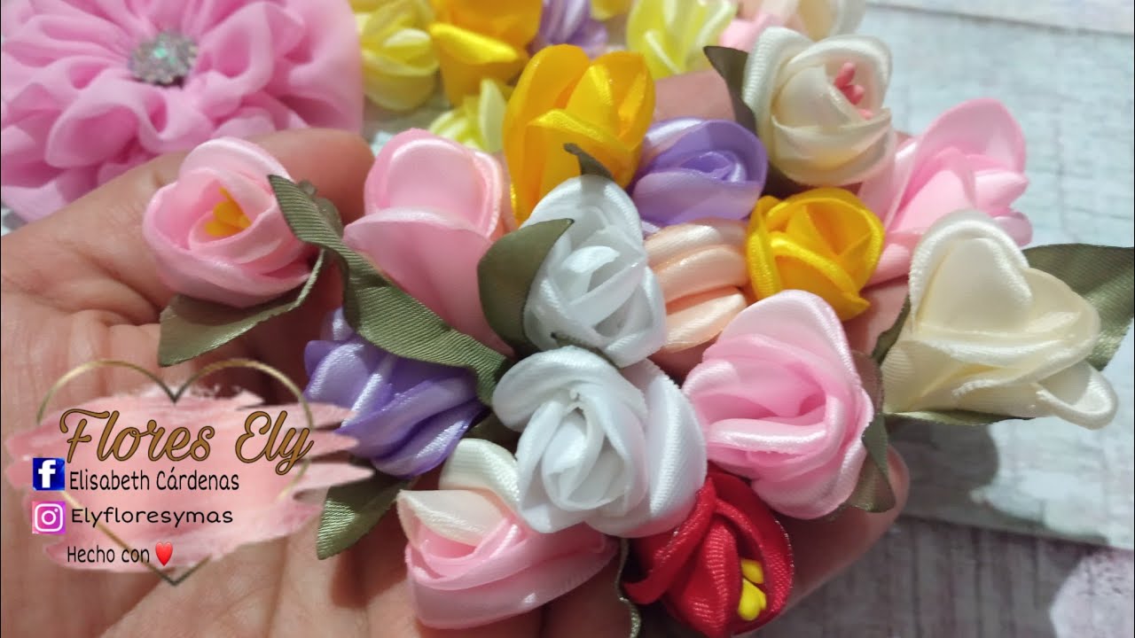 botón de rositas o capullitos  paso a paso//buttom from the Rose//   Flores ely