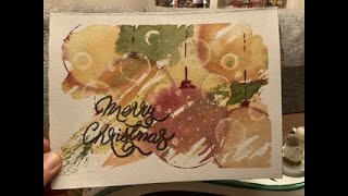 Weihnachtskarte , easy Watercolor christmascards