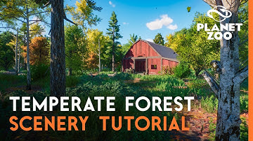 🍂 How to make a Cozy Autumn forest in Planet Zoo - TUTORIAL