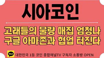 시아코인 스토리지코인 코인주가전망 코인대응전략 코인매수타이밍 코인목표가 앞으로의 전략