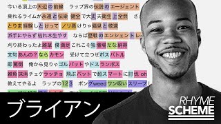 日本のラッパーって・・・ 下手じゃね？ 真似できない踏み方を見せるぉ / ブライアン（2020） | Japanese Hiphop Rhyme Scheme 007