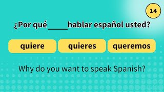 Spanish Verb Conjugation Quiz