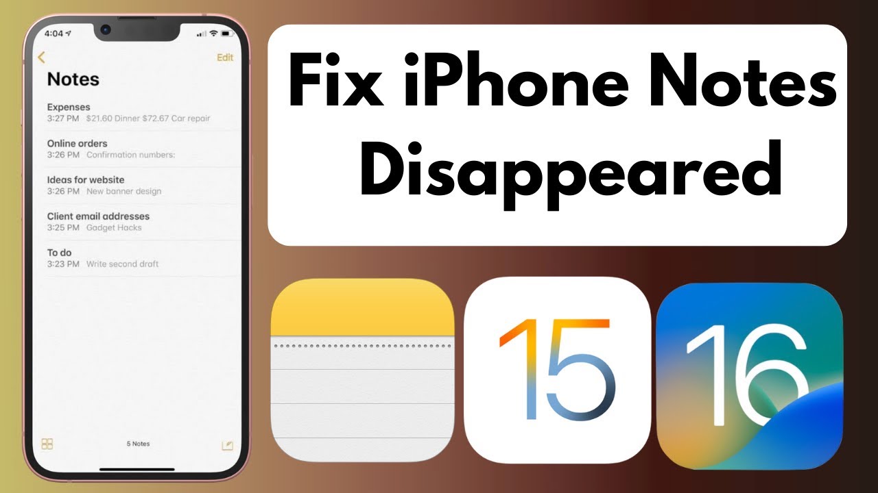 How To Fix IPhone Notes Disappeared IOS 16 Update 2022 Recover