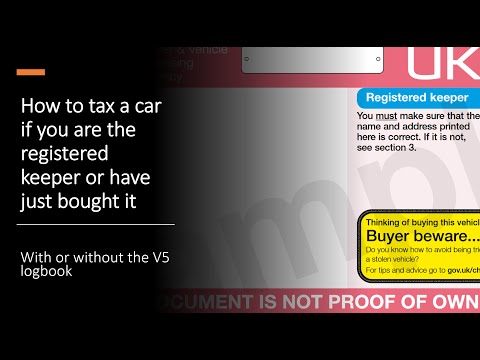 Tax Car Without V5 Logbook, V11 Tax Reminder or Green Slip (Buying a Car Without a V5C Logbook).