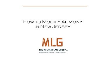 How To: How to Modify Alimony in New Jersey- Brad Micklin | The Micklin Law Group, LLC