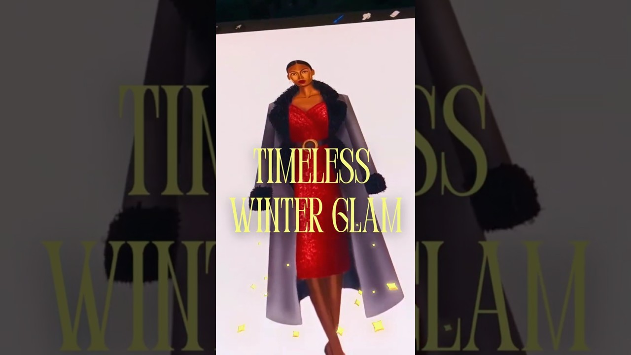 Winter Couture ✨ Luxury Fashion Sketch  #shorts #asmrfashion #winterfashion # #fashionillustration