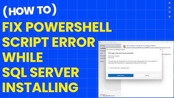 How to fix PowerShell script error while SQL Server Installing