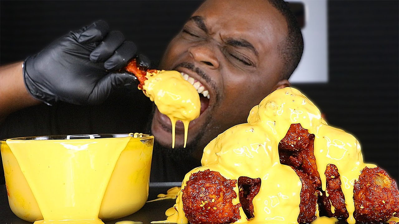 BEAST FEAST SPICY KOREAN CHICKEN MUKBANG