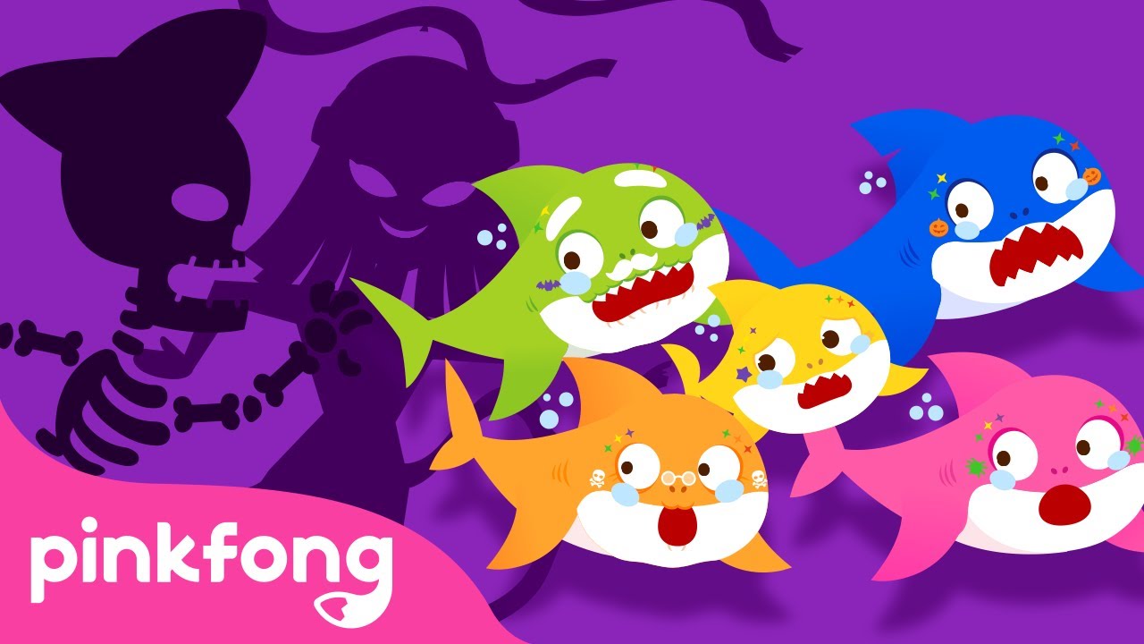 Aquí da mucho miedo😱 ¿Dónde estamos? | Canciones de Halloween de Tiburón Bebé | Pinkfong en español