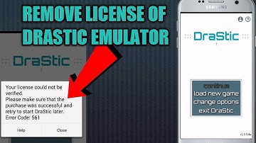 How to remove LICENSE VERIFICATION OF DRASTIC EMULATOR (No root user download from description )