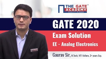GATE 2020 Answer Key with Solutions for Electrical Paper – Analog Electronics (Memory-Based 2 Qs)
