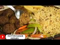 Spicy juicy mutton kabab sizzler eid special kabab sizzler recipe  mutton kebab  rice  platter