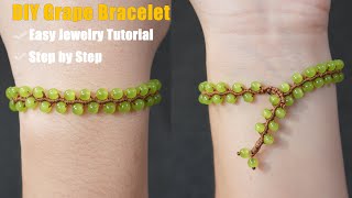 How to Make a DIY Grape Bracelet | Easy Beaded Jewelry Tutorial with Materials Kit #diy #handmade