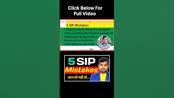 5 sip mistakes avoid to make good returns in mutual funds