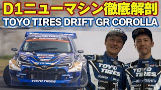 【 D1GP 2024 ニューマシン 】 松山北斗 製作 1000馬力 GRカローラ を 川畑真人 が詳細レポート【新作】