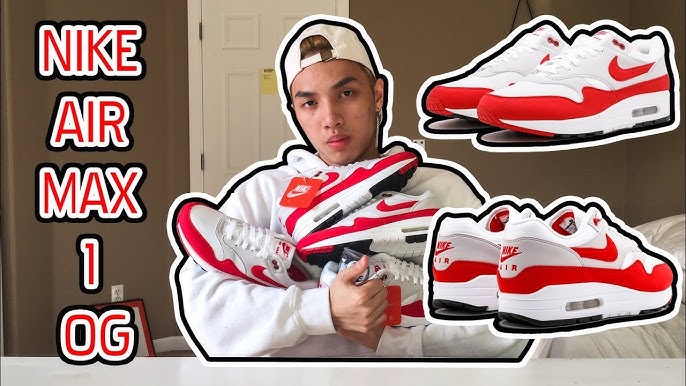 On-Feet Images Of The Nike Air Max 1 Anniversary University Red •