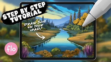 Anyone Can Draw This River Landscape in Procreate