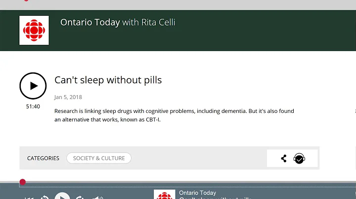 Can't Sleep Without Pills - Dr. Judith Davidson on...