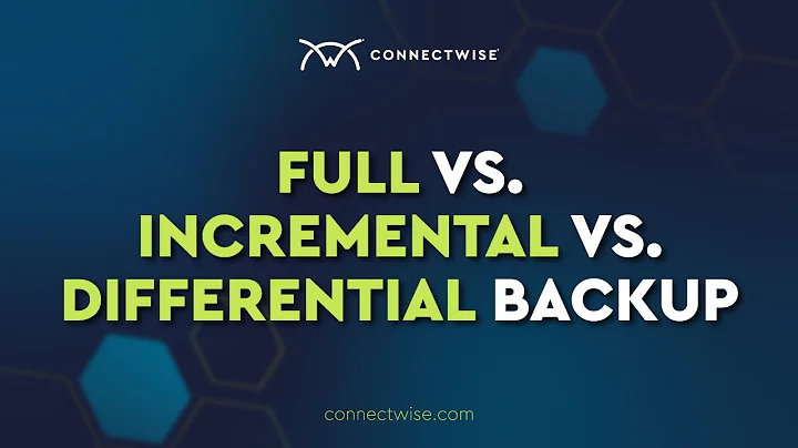 Full vs Incremental vs Differential Backup