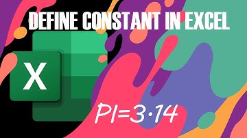 how to define a constant in excel