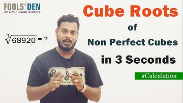 Cube Roots of Non Perfect Cubes in 3 Seconds