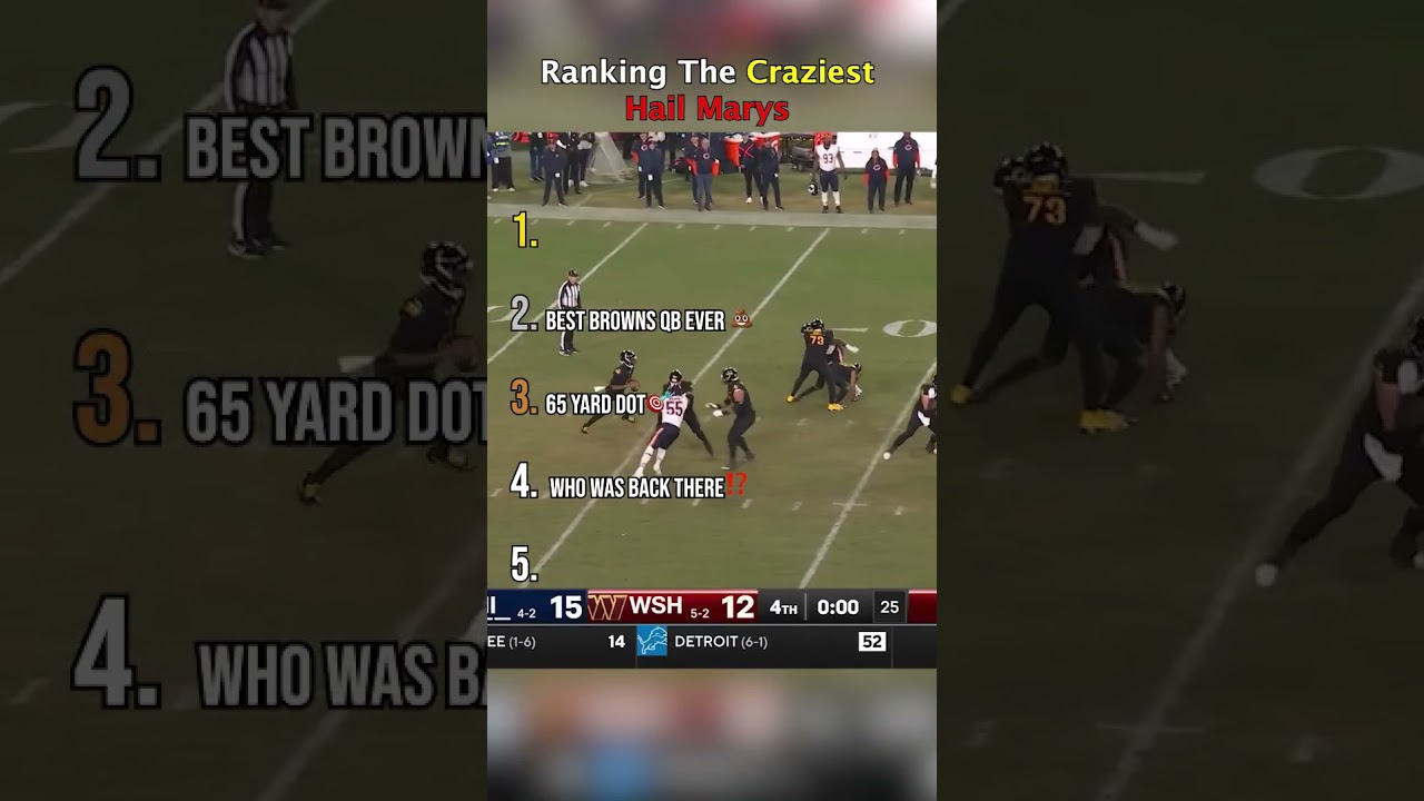 Ranking The Craziest Hail Mary's #nfl #crazycelebration #nflhighlights