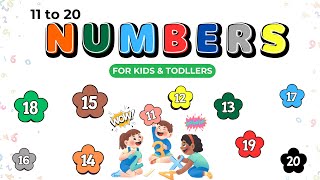 Learn Numbers 11 to 20 | Vocabulary | Educational video above 2 years kids | Kindergarten learning