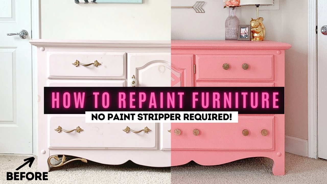 Repainting Furniture Without Using Stripper & Sealing Wood Knots! | Ashleigh Lauren