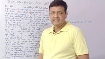 USE OF CORRECT FORMS OF THE VERB MCQs|CLASS 12TH ENGLISH BSEH BHIWANI SOLVED EXAMPLES SETS ABCD2017|