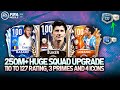 INSANE 250MIL SQD UPGRADE | 3 PRIMES+4 ICONS | NEW ICON CLAIMED | BIGGEST UPGRADE IN FIFA MOBILE 21