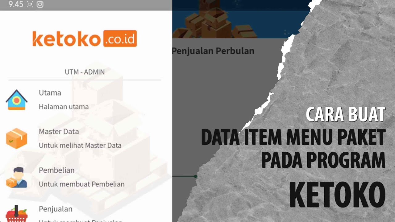Cara Buat Data Item Menu Paket Pada Program KETOKO - YouTube