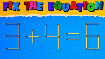 Only A GENIUS Can Fix These Equations By Moving only 1 Stick 🧠 #braingames #puzzles
