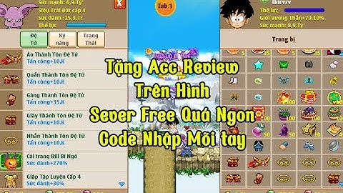 Nro Lậu Mới Nhất Tặng Acc Review Sever Ngon Free 24Tr Hồng Ngọc Thỏi Vàng SKH Thiên Sứ Tnsm Cao