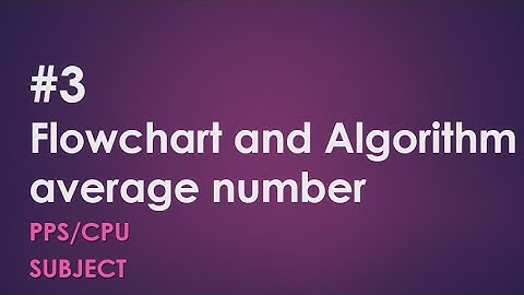 #3 Draw a flowchart for find Average of given three numbers | PPS | CPU | Flowchart