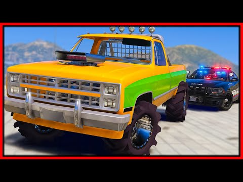 GTA 5 Roleplay - ultra fast drag truck trolling cops | RedlineRP