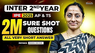 2M Sure Shot Tag Physics Questions | Inter 2nd Year IPE 2025 AP & TS 📝 🔥 | Rama Ma