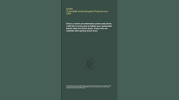 EAPoL   Extensible Authentication Protocol over LAN - Network+