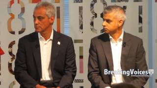 London Mayor Sadiq Khan and Chicago Mayor Rahm Emanuel Meeting