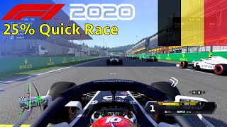 F1 2020 - 25% Quick Race at Circuit Spa-Francorchamps in Gasly's AlphaTauri