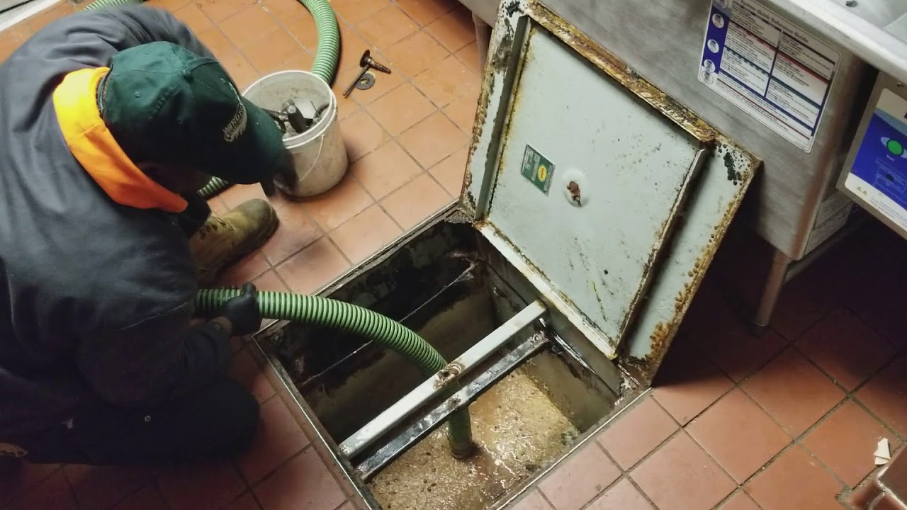grease trap cleaning, service - YouTube