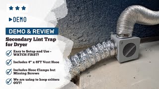 Demo and Review - DHGBD Secondary Lint Trap for Dryer